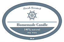 Anchor Candle Label Oval