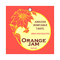 Hawaiian Square Canning Favor Tag