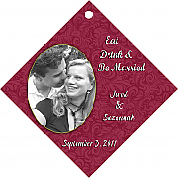 Old World Diamond Burgundy Hang Tag