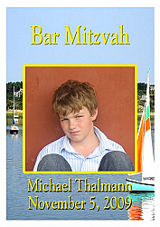 Theme Rectangle Bat Mitzvah Label