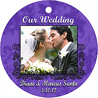 Personalized Circle Iron Vine Wedding Favor Tag