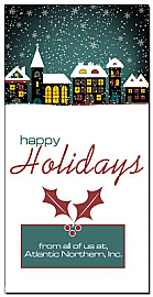 Christmas Snowy Winter  Village  Cards  4" x 8" w-envelope