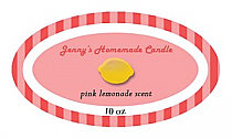 Happy-70s Candle Label Small Oval