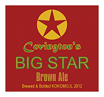 Big Star Square Beer Labels