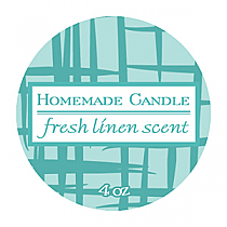 Fresh Linen Small Circle Candle Labels