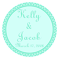 Monarch Circle Wedding Labels