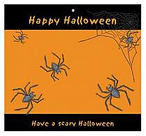 Spider Halloween Big Square Favor Tag 3.5x3.25