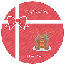 Present Circle Valentine Coasters