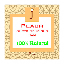 Peach Small Square Canning Hang Tag 1.5x1.5