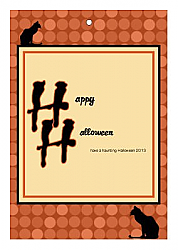 Black Cat Halloween Vertical Rectangle Favor Tag 1.875x2.75