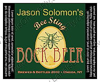 Bee Square Text Hunter Beer Labels