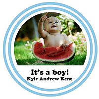 Sweet Pea Baby Circle Baby Labels