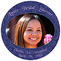 Old World Circle Bridal Shower Label