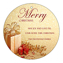 Circle Small Present Ribbon Christmas Hang Tag