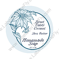 Custom Hawaiian Circle Food & Craft Label