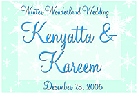 Winter Wonderland Horizontal Big Rectangle Wedding Labels