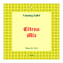 Citrus Mix Square Canning Hang Tag 2x2