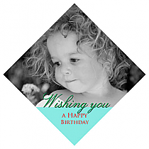 Diamond Birthday Photo Labels With Text