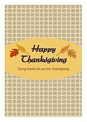 Leaves Thanksgiving Rectangle  Labels 1.875x2.75