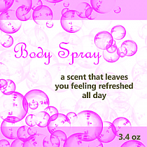 Bubbles Square Bath Body Label