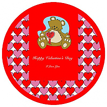 Hearts Galore Circle Valentine Coasters