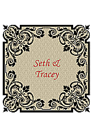 Ornament Large Square Wedding Labels