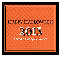 Jack O Lantern Halloween Big Square Labels 3.5x3.25