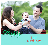 Big Square Birthday Photo Labels With Text