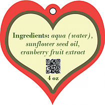 Energize Text Heart Wedding Bath Body Favor Tag