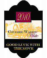 Covered Wagon Scalloped Wine Labels