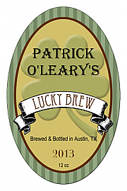 Shamrock Oval Irish Beer Labels