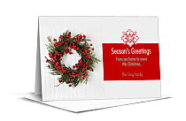 Red Christmas Berries Cards  7.875" x 5.50" w-envelope