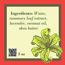 Energize Text Square Bath Body Label