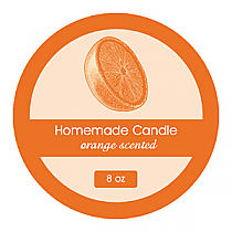 Orange Zest Circle Candle Labels