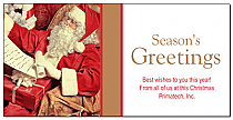 Santa Reading List Greeting Card w-Envelope 8" x 4" business style