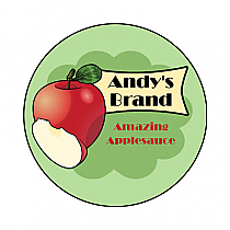 Your Brand Apple Circle Food & Craft Label