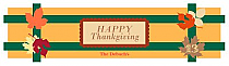 Thanksgiving Fall Foliage Water bottle Labels 7x1.875