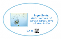 Pure Small Oval Bath Body Labels