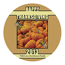 Corn Thanksgiving Circle Coaster 3.5x3.5