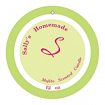 Mojito Circle Candle Hang Tag