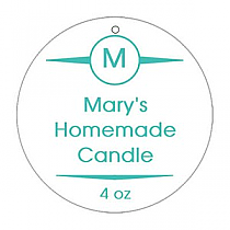 Basic Small Circle Candle Hang Tag