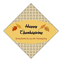 Leaves Thanksgiving Diamond Labels 2x2