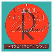 Token Square Birthday Favor Tag