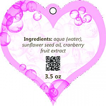 Bubbles Text Heart Wedding Bath Body Favor Tag