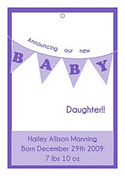 Banner Baby Rectangle Favor Tag