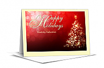 Faded Christmas Tree Background Card w-Envelope 7.875" x 5.50" business style