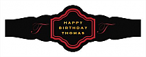 Simple Initial Birthday Fancy Cigar Band Labels