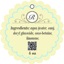 Tranquil Scalloped Bath Body Tag