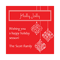 Deck The Halls Small Square Label