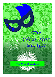 New Year Party Small Rectangle Labels 1.875x2.75